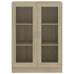 vidaXL Armoire à vitrine Chêne sonoma 82 5x30 5x115 cm Bois ingénierie