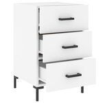 vidaXL Table de chevet blanc 40x40x66 cm bois d'ingénierie