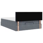 vidaXL Cadre de lit ottoman avec matelas gris foncé 140x200 cm velours