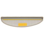 vidaXL Tapis d'escalier 10 pièces 56 x 17 x 3 cm Taupe Demi-rond