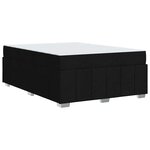 vidaXL Cadre de lit avec matelas Noir 160 x 200 cm tissu