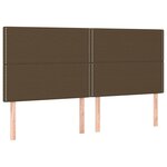 vidaXL Cadre de lit avec tête de lit Marron foncé 160x200 cm Tissu