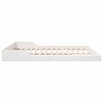 vidaXL Cadre de lit Blanc 200 x 220 cm Bois massif en pin