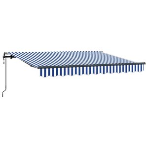 vidaXL Auvent Rétractable Bleu 300 x 200 cm tissu