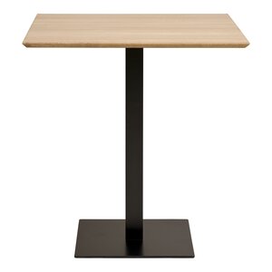 Table de café mélamine bois base en métal noir 70 x 70 x 75 cm