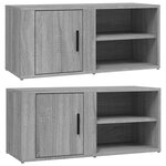 vidaXL Meubles TV 2 Pièces Sonoma gris 80x31 5x36 cm Bois d'ingénierie