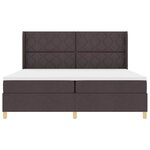 vidaXL Lit à ressorts avec matelas Marron 200 x 200 cm tissu
