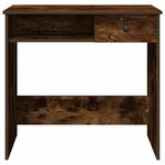 vidaXL Bureau chêne fumé 80x40x75 cm bois d'ingénierie