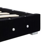 vidaXL Lit avec matelas à mémoire de forme Noir Velours 180 x 200 cm