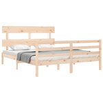 vidaXL Cadre de lit sans matelas 160x200 cm bois massif