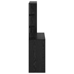 vidaXL Bureau d'ordinateur en chêne noir Chêne noir Bois massif  MDF