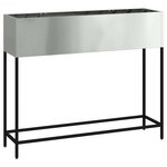 vidaXL Bac de jardin surélevé Argent 100 x 26 x 82 cm Acier galvanisé