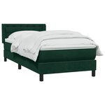 vidaXL Sommier à lattes de lit et matelas vert foncé 90x220 cm velours