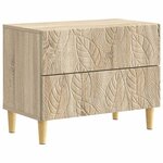 vidaXL Table de chevet Chêne Sonoma 62 x 34 5 x 48 cm