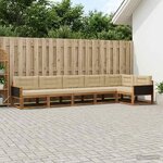 vidaXL Ensemble de canapés d'extérieur 6 pc Naturel et Beige
