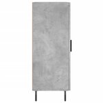vidaXL Buffet Gris béton 34 5x34x90 cm Bois d'ingénierie