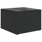 vidaXL Salon de jardin 6 Pièces avec coussins noir résine tressée