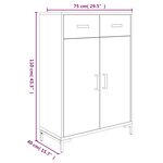 vidaXL Étagère à chaussures 75x40x110 cm Bois pin massif