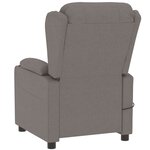 vidaXL Fauteuil de massage Taupe Tissu