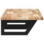 vidaXL Étagère de vasque murale acier et bois massif d'acacia