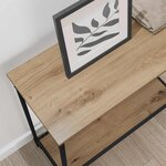 vidaXL Table console avec étagère chêne artisanal 75 x 30.5 x 75 cm
