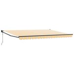 vidaXL Auvent rétractable Jaune et blanc 4 x 2 m Polyester et métal