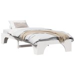 vidaXL Cadre de lit Blanc 75 x 190 cm Pin massif