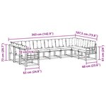 vidaXL Ensemble de canapés d'extérieur 10 Pièces Naturel et Beige