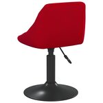 vidaXL Chaises à manger pivotantes lot de 4 rouge bordeaux velours