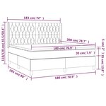 vidaXL Sommier à lattes de lit avec matelas Bleu 180x200 cm Tissu