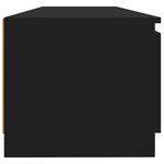 vidaXL Meuble TV avec lumières LED noir 140x40x36 cm