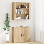 vidaXL Buffet haut Chêne sonoma Bois d'ingénierie