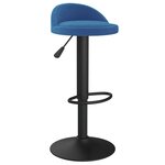 vidaXL Tabourets de bar lot de 2 bleu velours