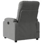 vidaXL Fauteuil inclinable de massage gris foncé tissu microfibre