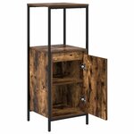 vidaXL Meuble de salle de bain avec étagères chêne fumé 36x35x95 cm