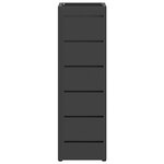 vidaXL Porte-parapluie Noir 15 5 x 15 5 x 49 cm Métal