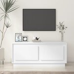 vidaXL Table basse blanc 102x50x44 cm bois d'ingénierie