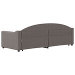 vidaXL Lit de jour avec gigogne et tiroirs sans matelas taupe 80x200cm