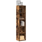 vidaXL Armoires à CD 2 Pièces Chêne fumé 21x16x93 5 cm Bois d'ingénierie