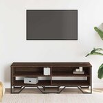 vidaXL Meuble TV chêne marron 122x34x41 cm bois d'ingénierie