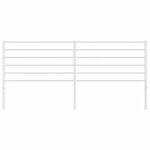 vidaXL Tête de lit métal blanc 180 cm