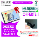 Numéro 7-Numéro adhésif pour boîtes aux lettres - Vinyle épais texturé, hauteur 50 mm - Bois Miel