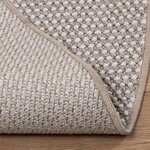 vidaXL Tapis de surface Rond HUARTE Crème et Taupe Ø 120 CM Polyester