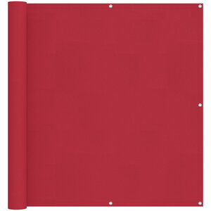 vidaXL Écran de balcon 110 x 1000 cm Tissu Oxford Rectangulaire Rouge
