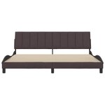 vidaXL Cadre de lit sans matelas marron foncé 200x200 cm tissu