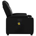 vidaXL Fauteuil de massage inclinable noir similicuir