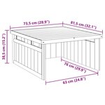 vidaXL Garage pour robot tondeuse Marron 73.5 x 81.5 x 38.5 cm