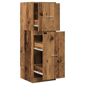 vidaXL Armoire d'apothicaire vieux bois 40x41x118 cm bois d'ingénierie