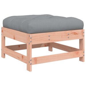 vidaXL Repose-pied de jardin avec coussin bois massif douglas