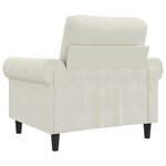 vidaXL Fauteuil Crème 60 cm Velours